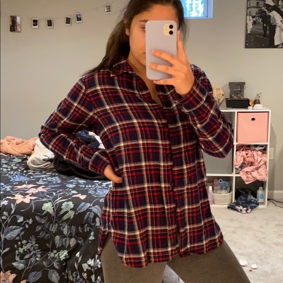 Uniqlo Tops - Red blue and white flannel Uniqlo Tops - Red blue and white flannel